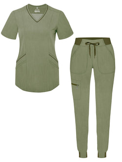 Women's Modern Athletic Jogger Scrub Set